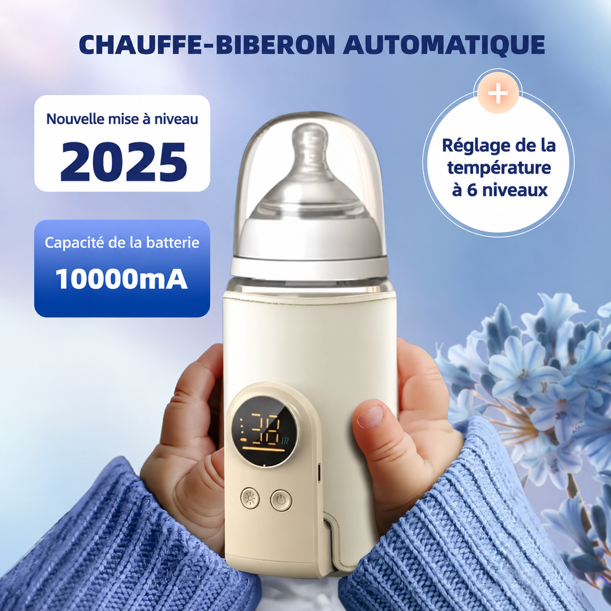 Le chauffe-biberon nomade qui vous suit partout — 5 températures, zéro stress !