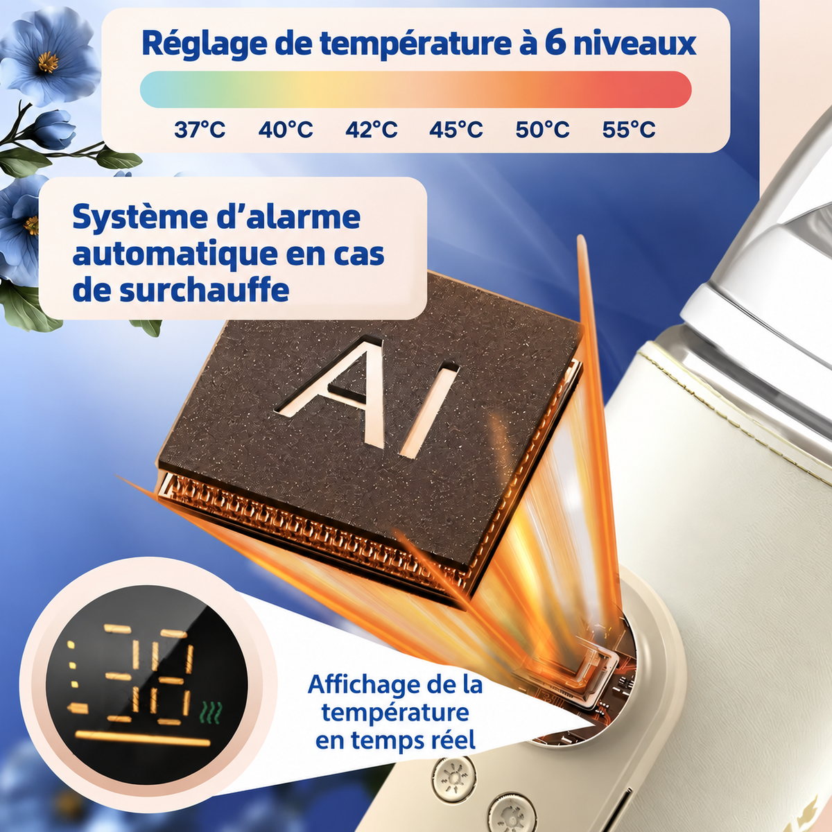 Le chauffe-biberon nomade qui vous suit partout — 5 températures, zéro stress !