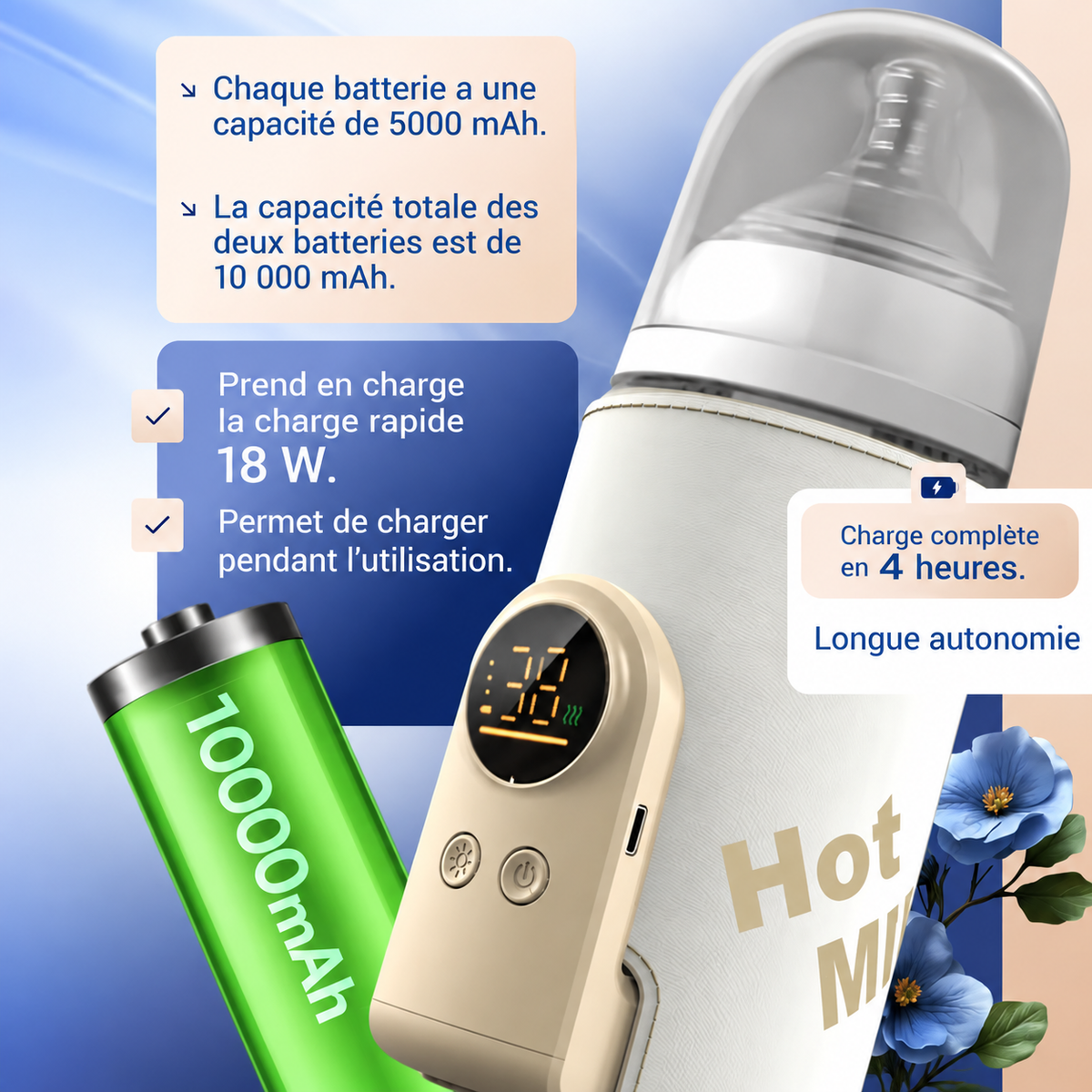 Le chauffe-biberon nomade qui vous suit partout — 5 températures, zéro stress !